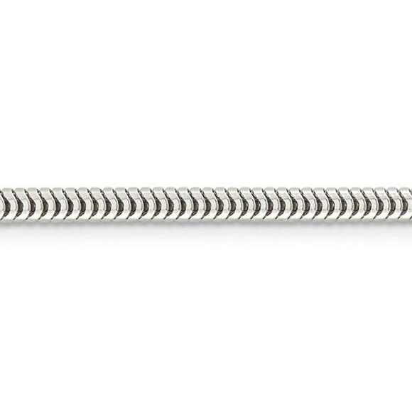 3mm Sterling Silver Solid Classic Round Snake Chain Necklace, 26 Inch